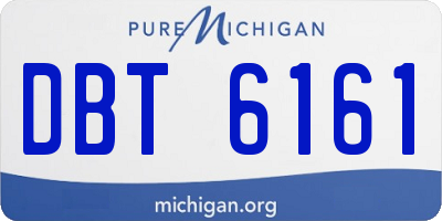 MI license plate DBT6161
