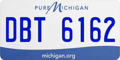 MI license plate DBT6162