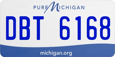 MI license plate DBT6168