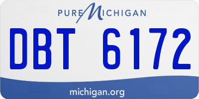 MI license plate DBT6172
