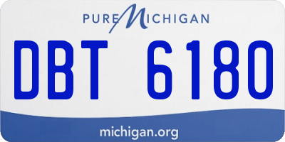 MI license plate DBT6180