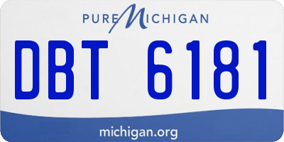 MI license plate DBT6181