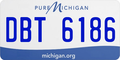 MI license plate DBT6186