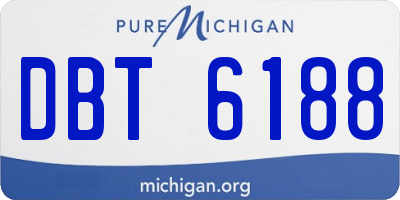 MI license plate DBT6188