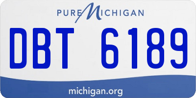 MI license plate DBT6189