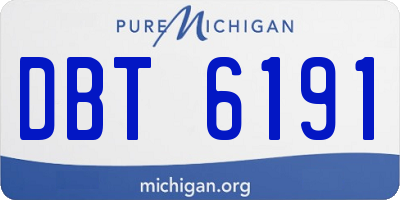 MI license plate DBT6191