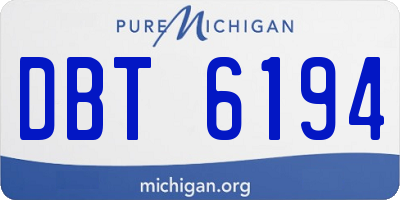 MI license plate DBT6194