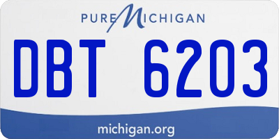 MI license plate DBT6203