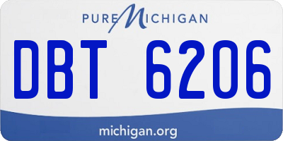 MI license plate DBT6206
