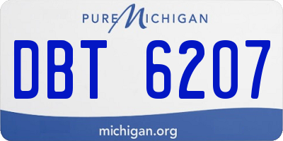 MI license plate DBT6207