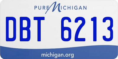 MI license plate DBT6213