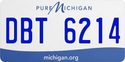 MI license plate DBT6214