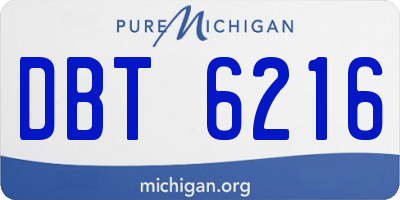 MI license plate DBT6216
