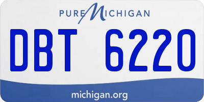 MI license plate DBT6220