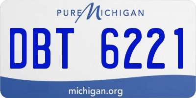MI license plate DBT6221