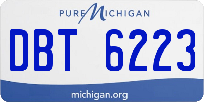 MI license plate DBT6223