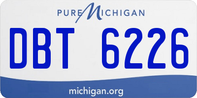 MI license plate DBT6226
