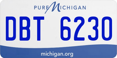 MI license plate DBT6230