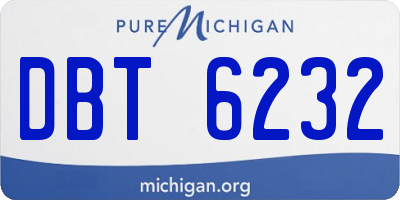 MI license plate DBT6232