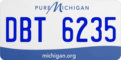 MI license plate DBT6235