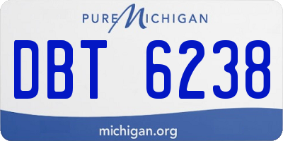 MI license plate DBT6238