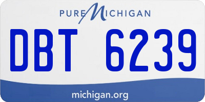 MI license plate DBT6239
