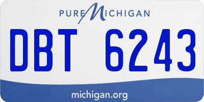 MI license plate DBT6243