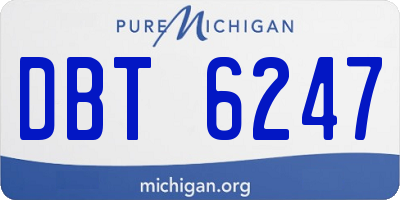 MI license plate DBT6247