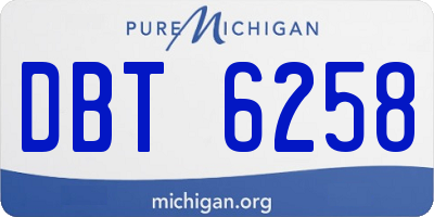 MI license plate DBT6258