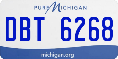 MI license plate DBT6268