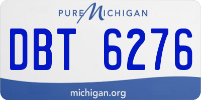 MI license plate DBT6276