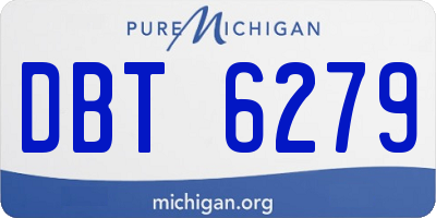 MI license plate DBT6279
