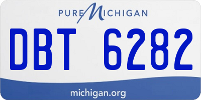 MI license plate DBT6282