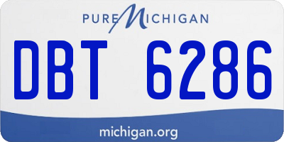 MI license plate DBT6286