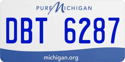 MI license plate DBT6287