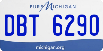 MI license plate DBT6290