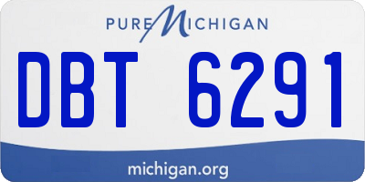 MI license plate DBT6291