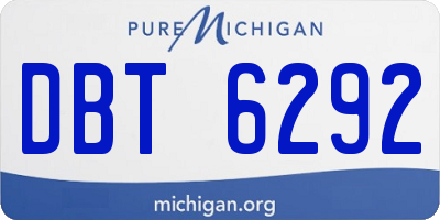 MI license plate DBT6292