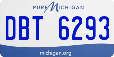 MI license plate DBT6293