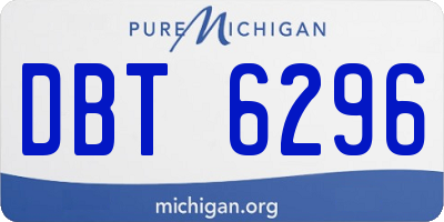 MI license plate DBT6296