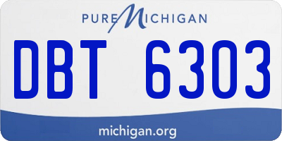 MI license plate DBT6303