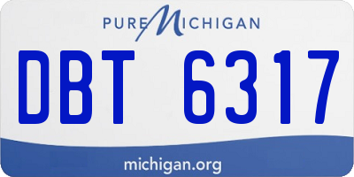 MI license plate DBT6317