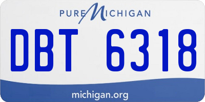 MI license plate DBT6318