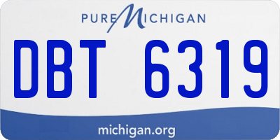 MI license plate DBT6319