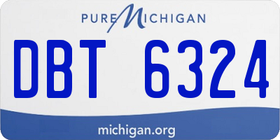 MI license plate DBT6324