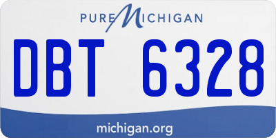MI license plate DBT6328