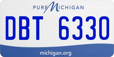 MI license plate DBT6330