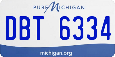 MI license plate DBT6334