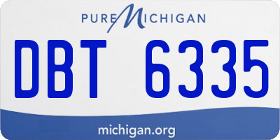 MI license plate DBT6335