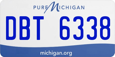 MI license plate DBT6338